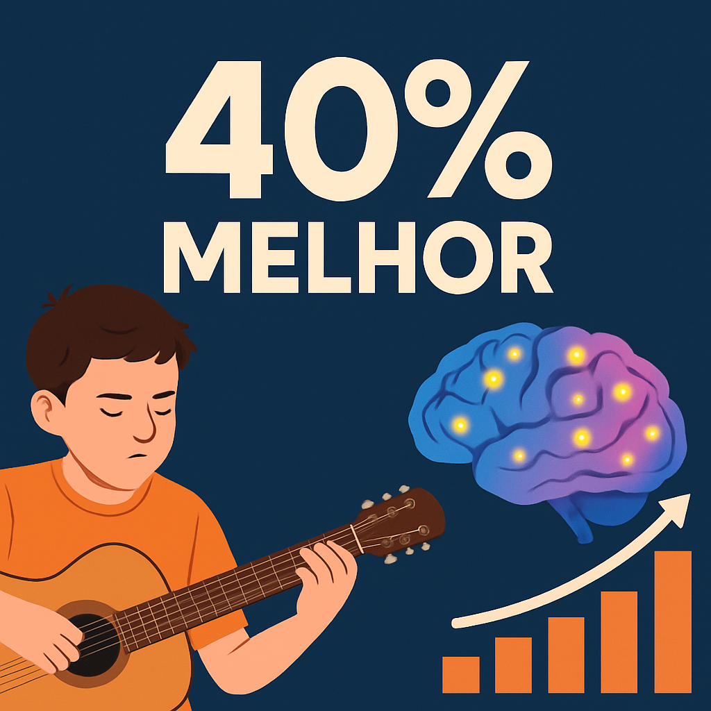 Crianças que tocam instrumentos são 40% melhores na escola